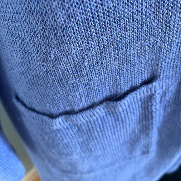 J. Jill Periwinkle long sleeve long sweater L pet - Picture 3 of 4